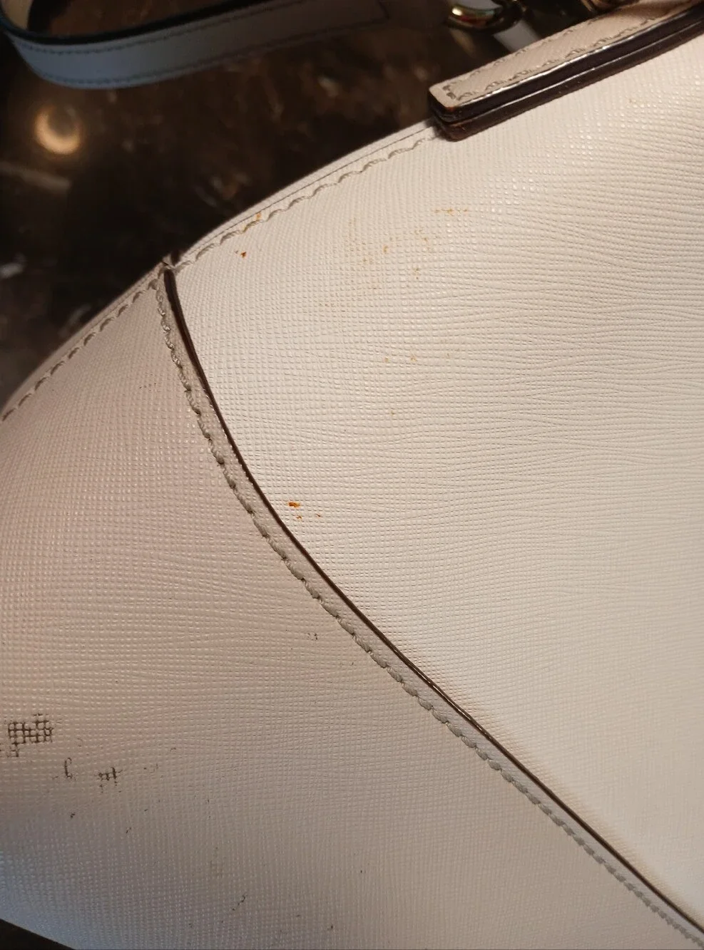 Kate Spade Cream Saffiano Leather Dome Satchel
